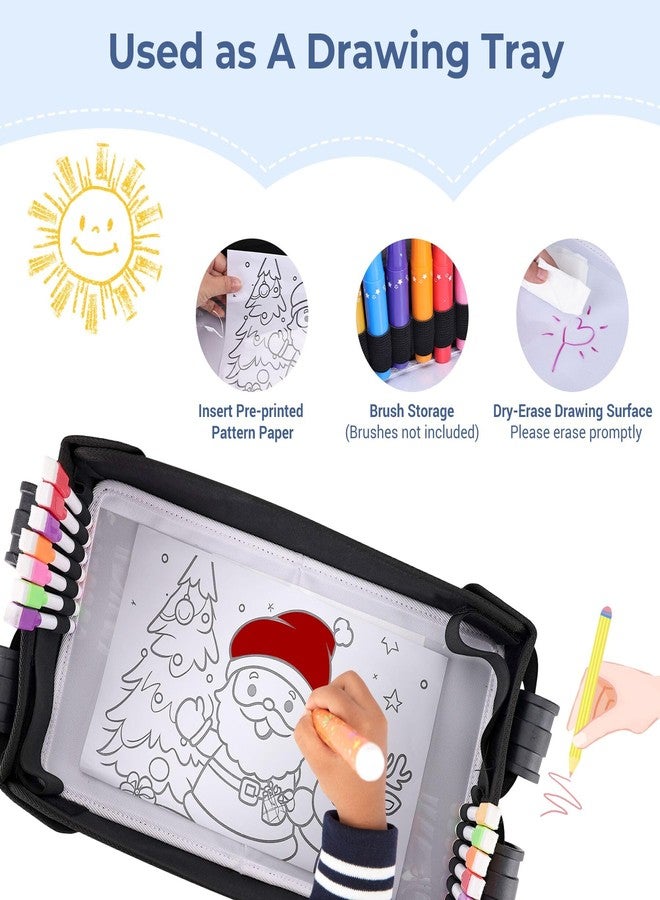 COOLBEBE Stroller Snack Tray for Wonderfold Wagon, Upgraded Foldable Kids Snacks & Activities with Drawing Tray, Universal Wonderfold Wagon W2 Accessories with Cup Holder & Mesh Pockets (W2 Series) - Image 5